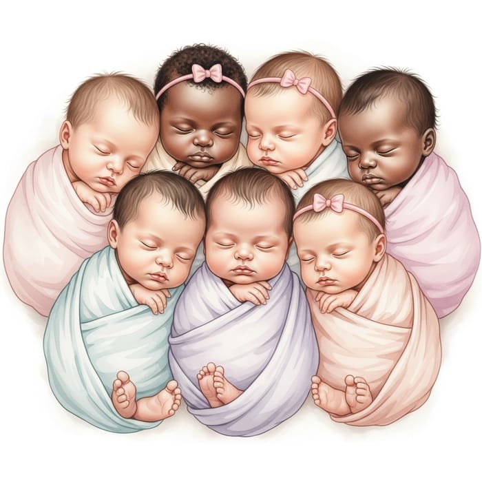 Newborn Watercolor Artwork | Captivating Baby Illustration