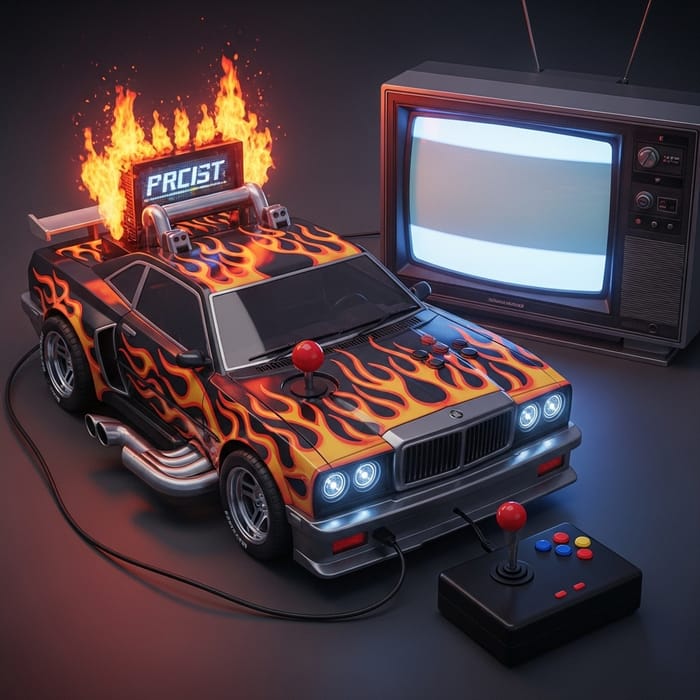 Custom Car Inspired Video Game Console | Retro Gaming Design Custom Car Inspired Video Game Console | Retro Gaming Design