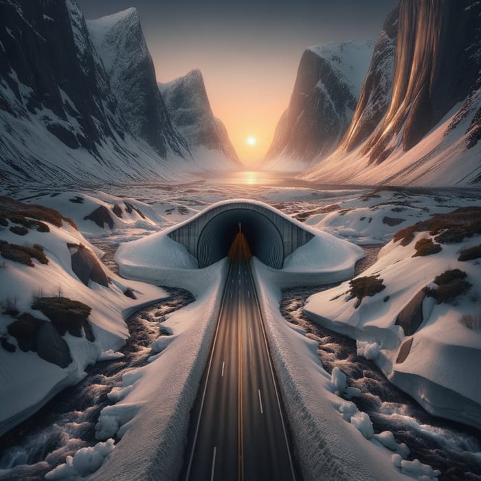 Snow Melting in Road Tunnel with Mountain Runoff