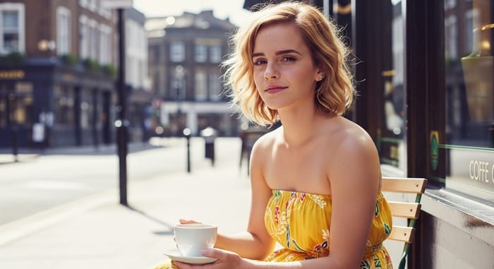 Emma Watson Enjoying Tea in Camden, London Emma Watson Enjoying Tea in Camden, London