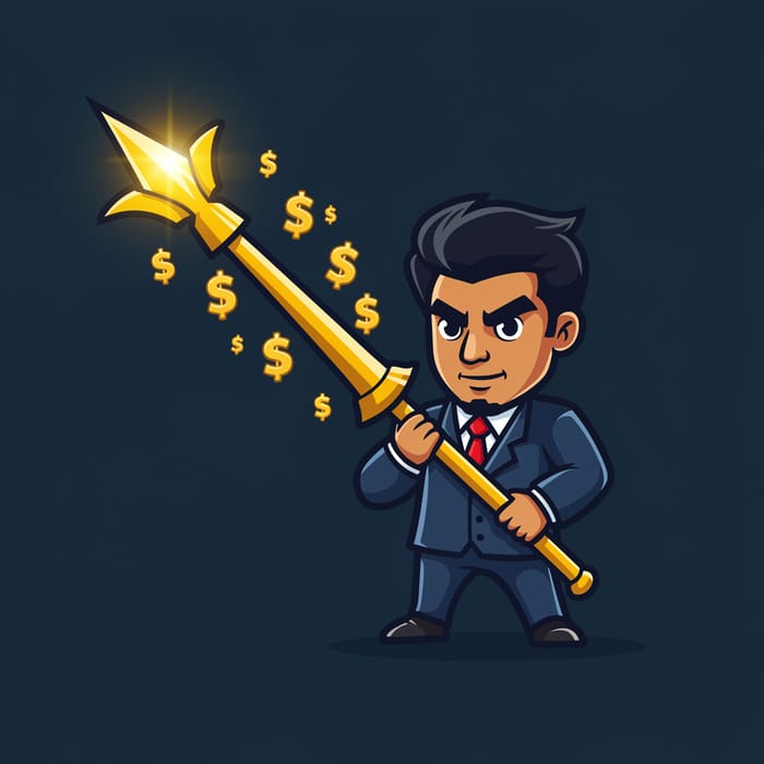 Money Lancer Financial Advisor Mascot