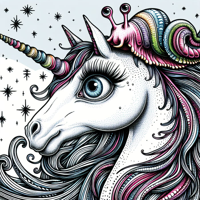 Magical Unicorn with Slug-Like Eyes