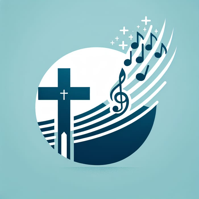 Church Logo Design: Cross, Praise & Musical Harmony