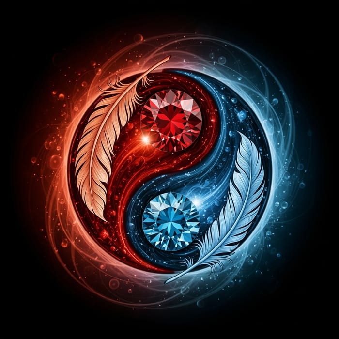 Best Friends Tattoo: Yin-Yang & Gemstone Design Best Friends Tattoo: Yin-Yang & Gemstone Design