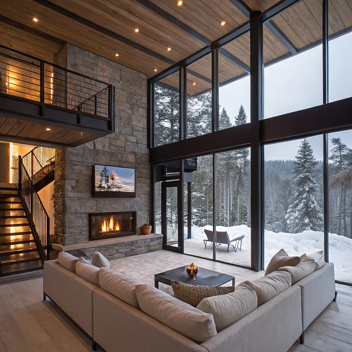 Cozy Modern Living Room for Winter Evenings