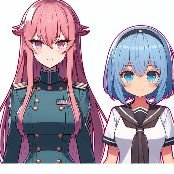 Zero Two and Nakano Miku Illustration: Anime Characters