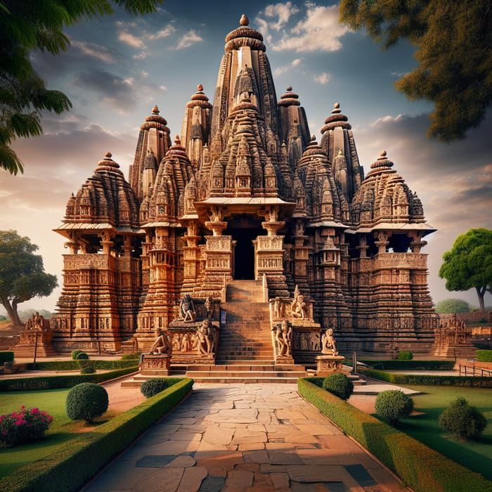 Khajuraho Temple Front View: Architectural Splendor