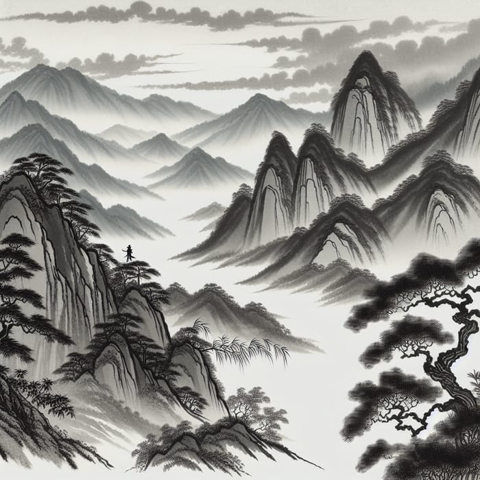 Traditional Chinese Landscape Painting: Ink Wash Style & Nature Beauty