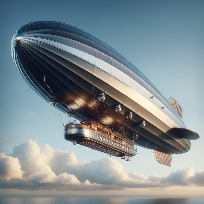 Fashionable Airship with Stylish Vintage Aesthetics