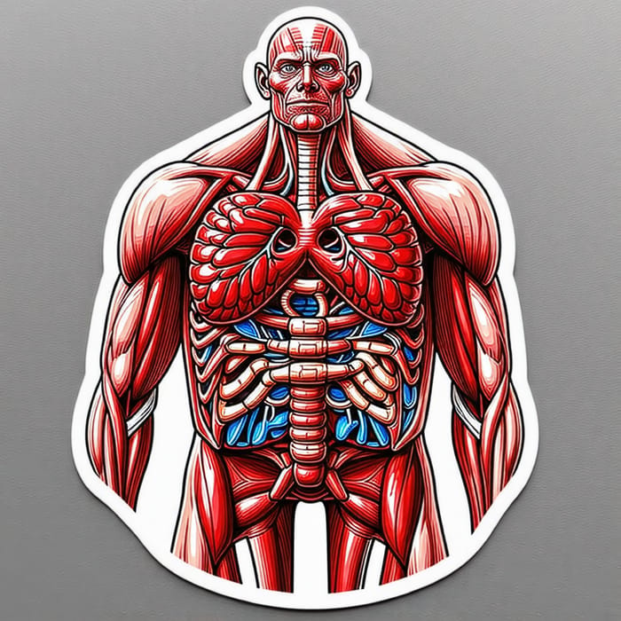 Anatomy Organ Sticker for Educational Use