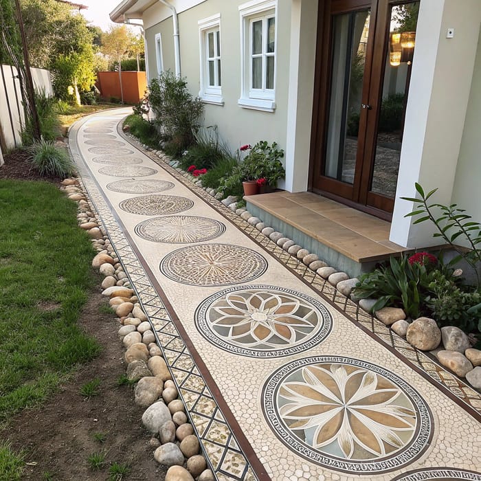 DIY Artificial Pebble Pathway for Your Home