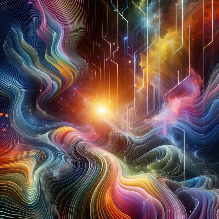 Vibrant Digital Art: A Futuristic Masterpiece