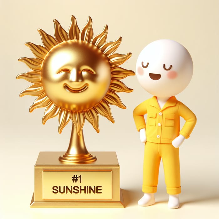 #1 Sunshine Trophy - Celebrate Joy and Positivity