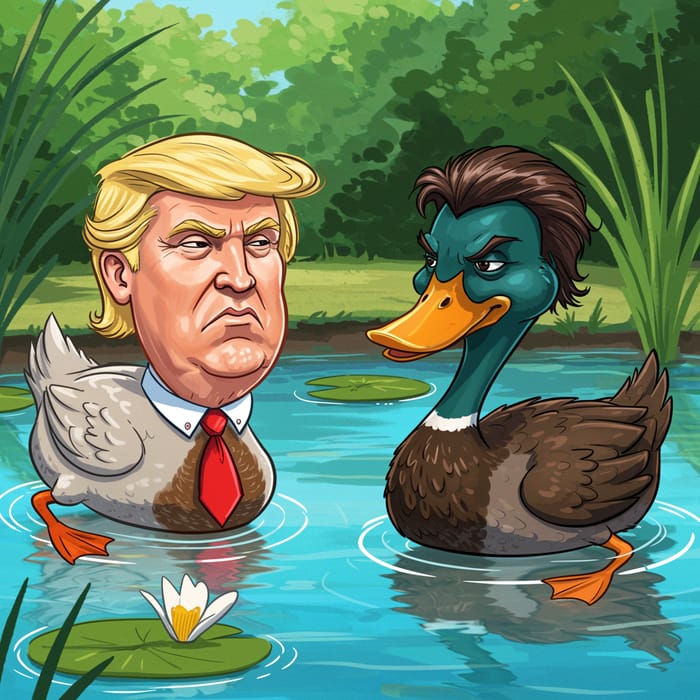 Trump and Poilievre Duck Image