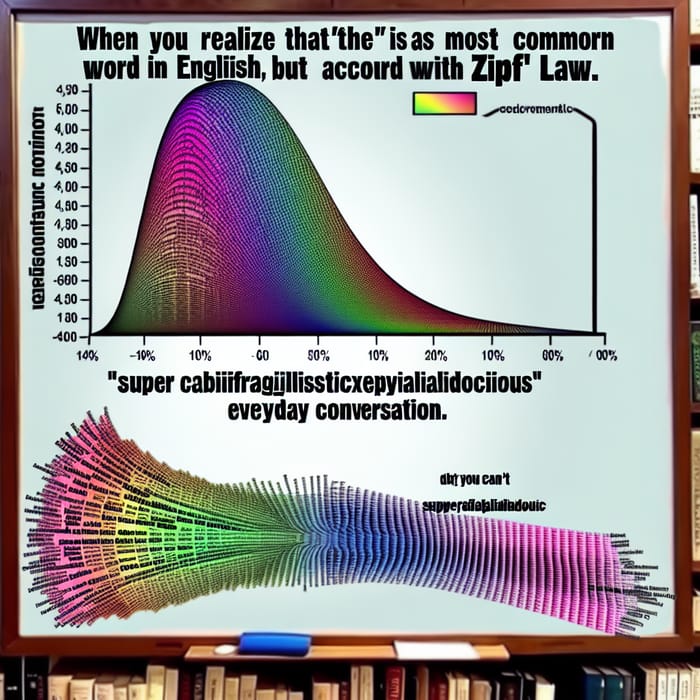 Humorous Zipf's Law Meme: English Word Frequency Fun