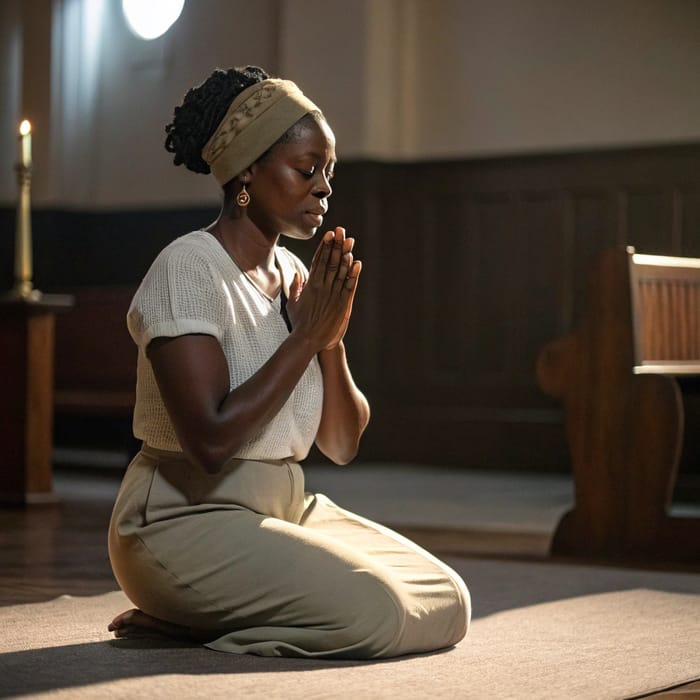 Prayer Images of a Black Woman Praying