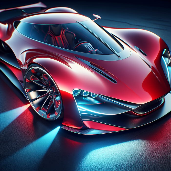 Futuristic Red Sports Car | Futuristic Design Elements