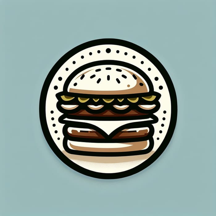 Circular Burger Logo Design - Modern & Inviting