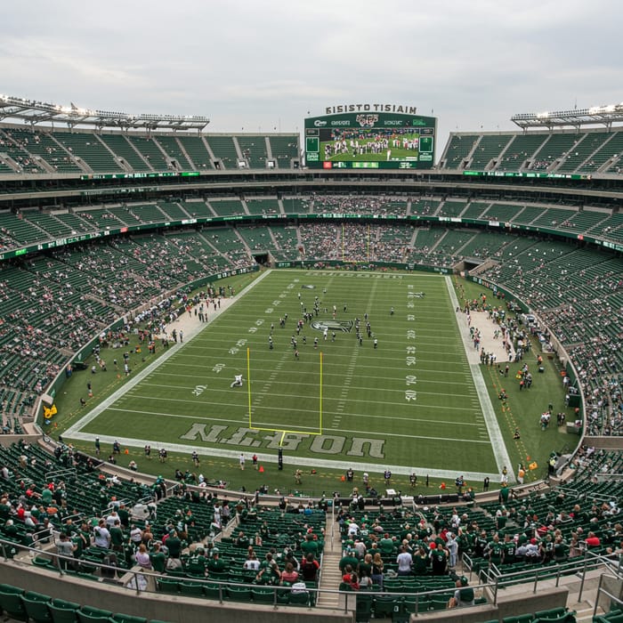 Inside a Football Stadium: A Spectacular View