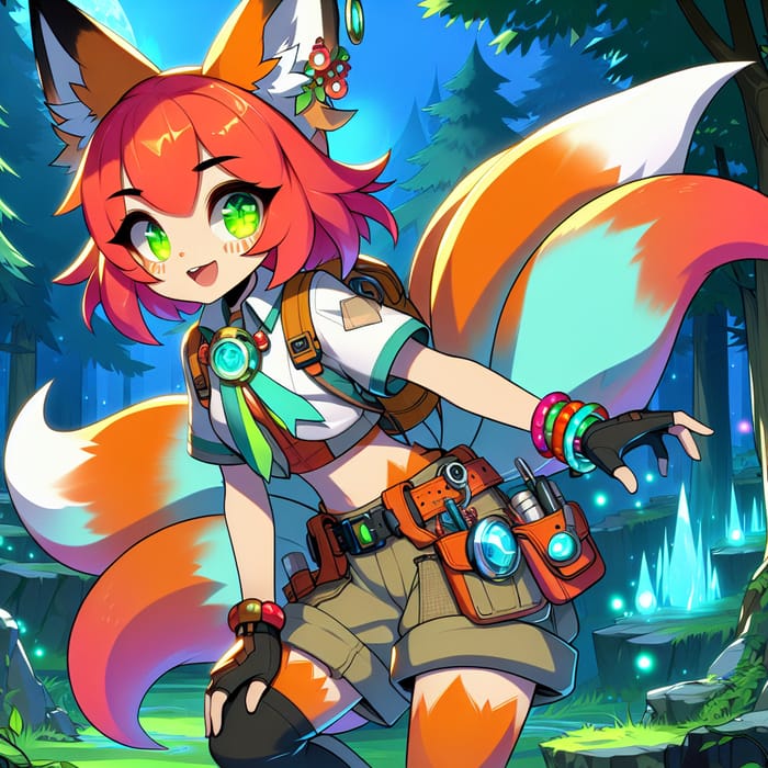 Moxi the Fox: Adventure Awaits in Anime Style