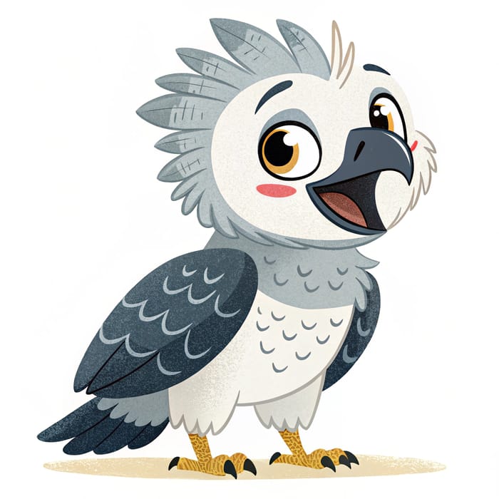 Cute Harpy Eagle Mascot for Instagram