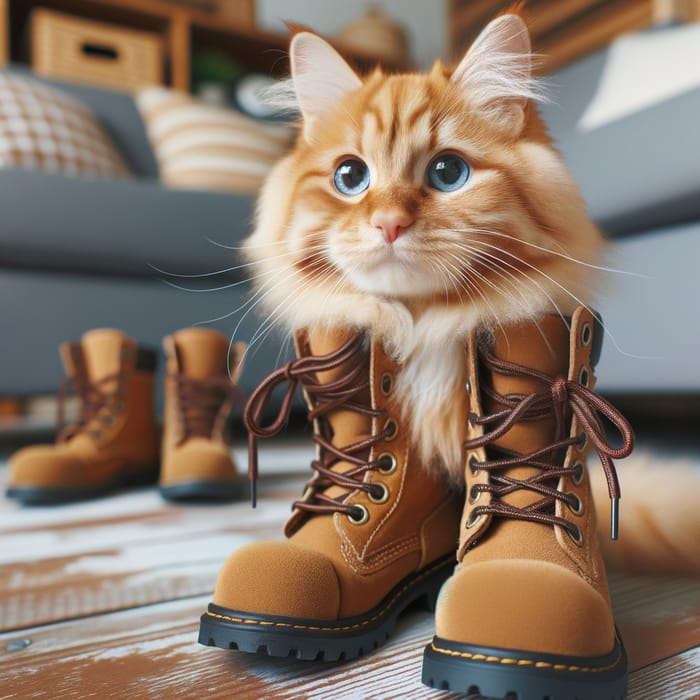 Cat in Boots - Cute Feline Footwear