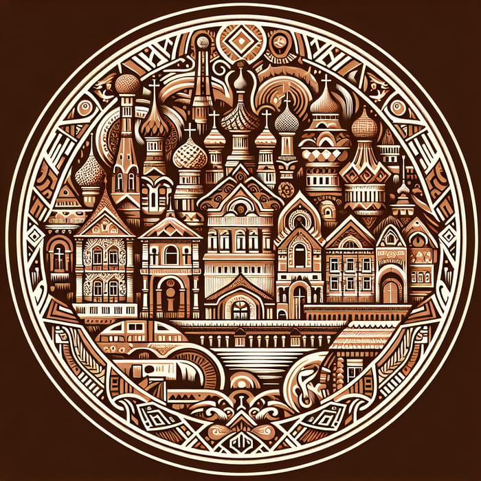 Mezen Folk Art Design - Arkhangelsk City Pattern