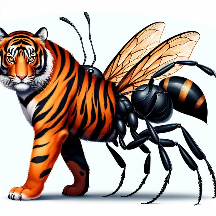 Tiger-Ant Hybrid Creature Design | Fantasy Animal Concept