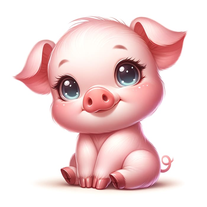 Cute Piglet - Charming and Adorable Pink Creature