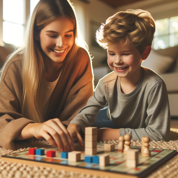 Cheerful Kids Playing Together Indoors