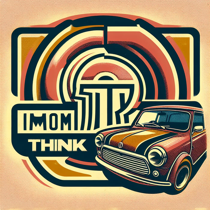 Vintage Volkswagen 'Think Small' Pop Art VW Bug Art Piece