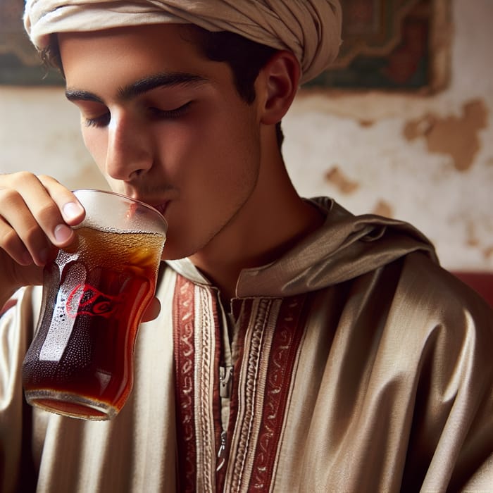 Moroccan Drinking Tea with Coca Cola