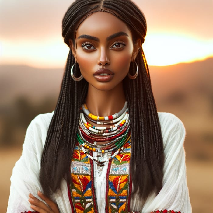 Ethiopian Woman | Beautiful Portrait in Traditional Attire