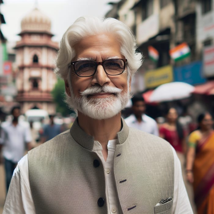 Narendra Modi in Traditional Attire on Street