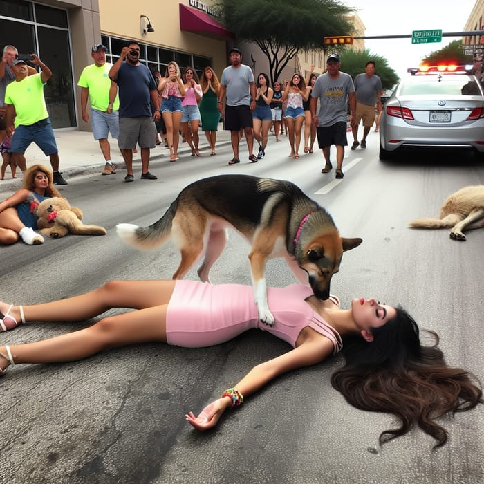 Incredible Scene: Brave Dog Saving Unaware Beautiful Girl Incredible Scene: Brave Dog Saving Unaware Beautiful Girl
