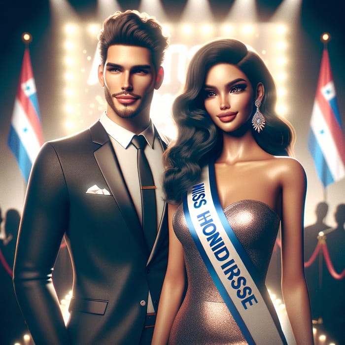 Carlos Rivera Carimaxx & Miss Honduras Universe Welcome Banner Radiance