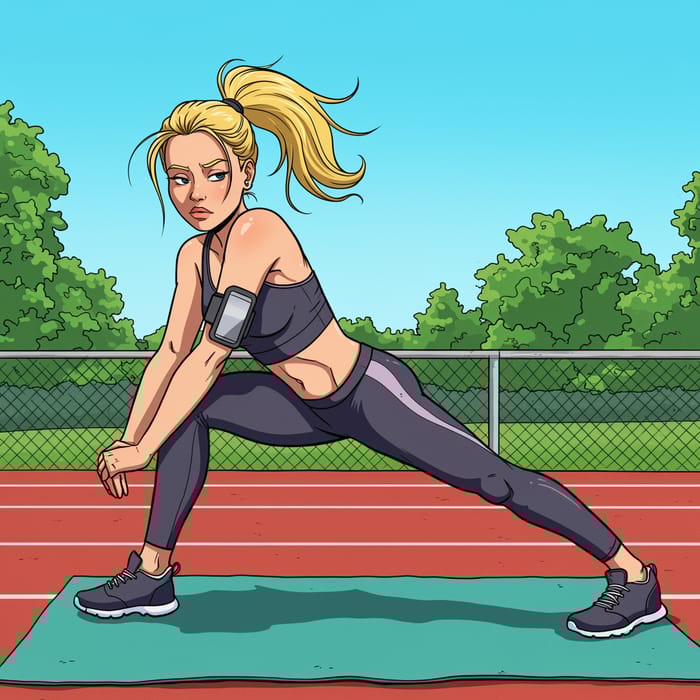 Energetic Jog Prep: Comic Book Style Artwork Energetic Jog Prep: Comic Book Style Artwork
