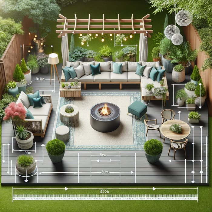 Stylish Backyard Patio Design with Perfect Size and Style