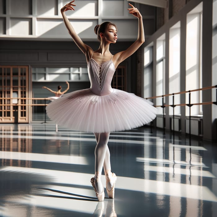 Elegant Ballet Dancer Practice | Dance Studio