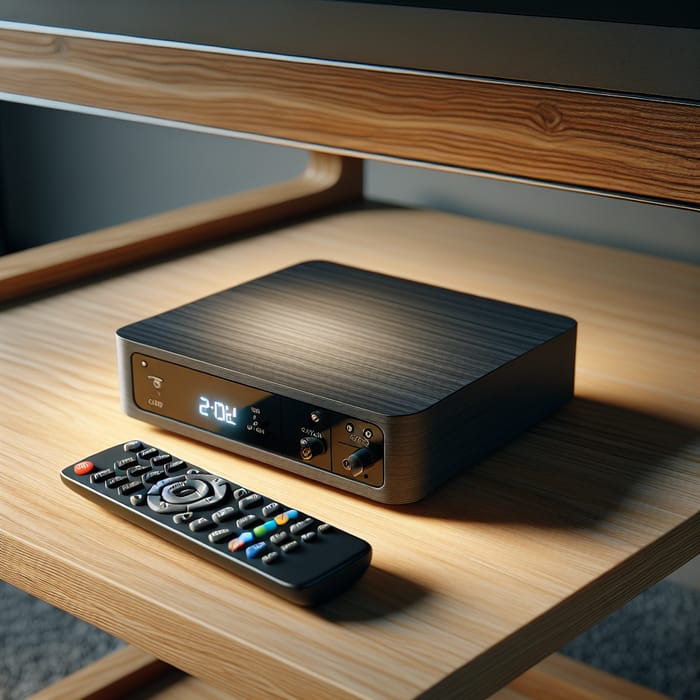 Cable Box on TV Stand