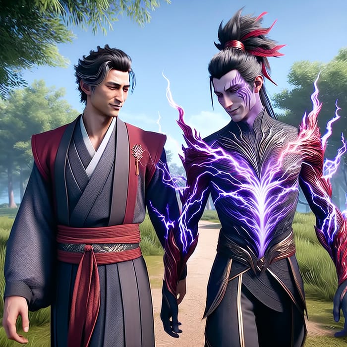 Morax and Raiden Walking | Genshin Impact Characters Morax and Raiden Walking | Genshin Impact Characters