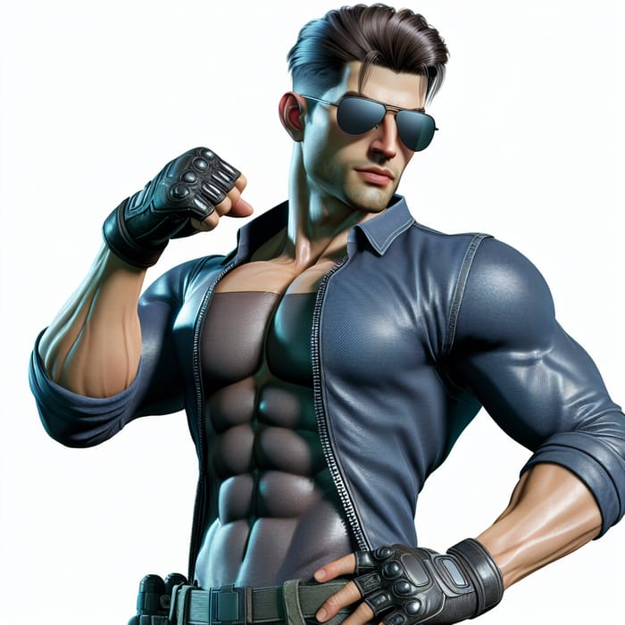 Johnny Cage - Stylish Action Hero in Adventure Video Game