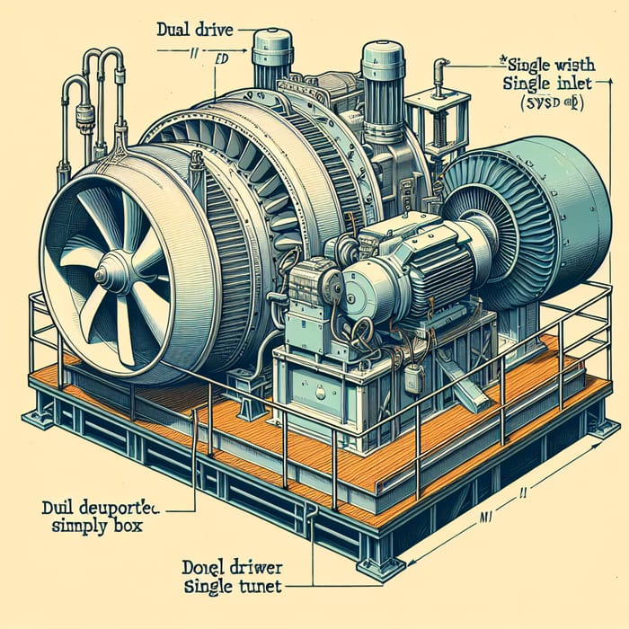 Dual Drive Blower System: Electric Motor & Turbine Image