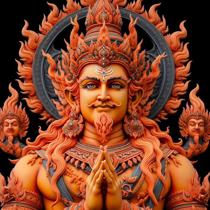 Orange Deity: Powerful Divine Presence