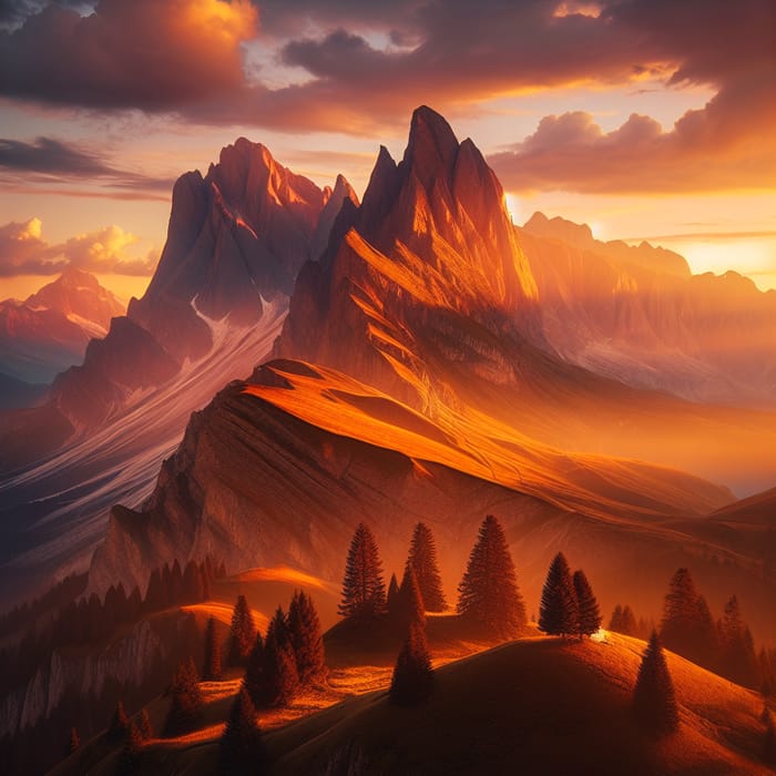 Golden Sunrise over Majestic Mountains | Website Name