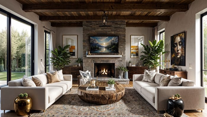 Rustic Living Room Interior Design Ideas