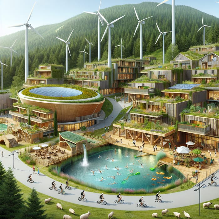 Eco-Friendly Sustainable Olympic Village in Nature