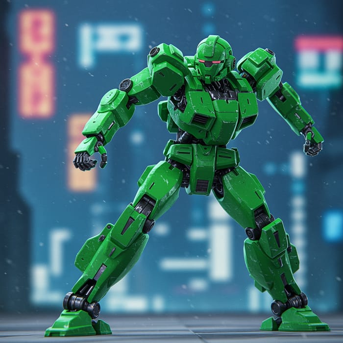 Green Animated Tech Robot