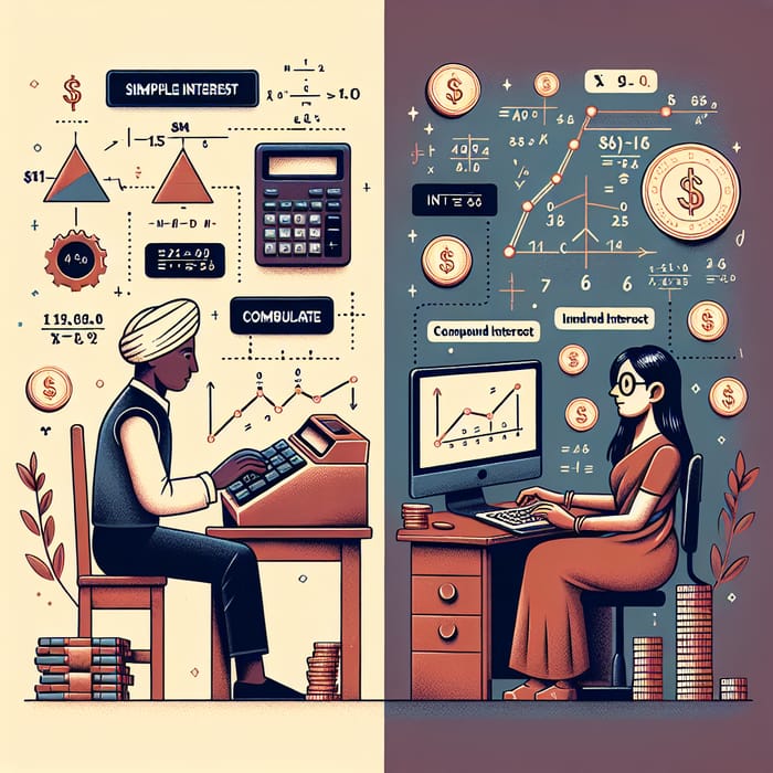 Understanding Simple and Compound Interest: Illustrated Comparison