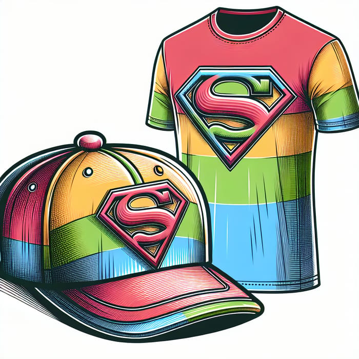 Happy Super Hat & T-Shirt Concept Art | Cheerful Vibrant Design